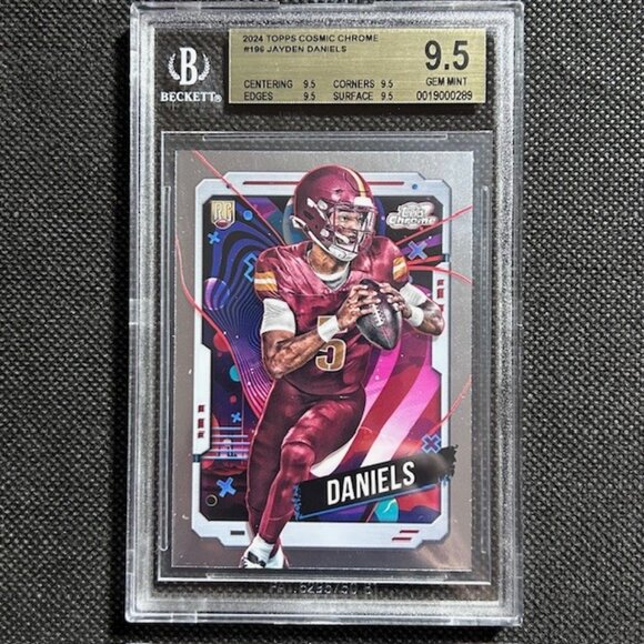 Jayden Daniels 2024 Topps Cosmic Chrome #196 Rookie RC BGS 9.5 True Gem Mint - Picture 1 of 3